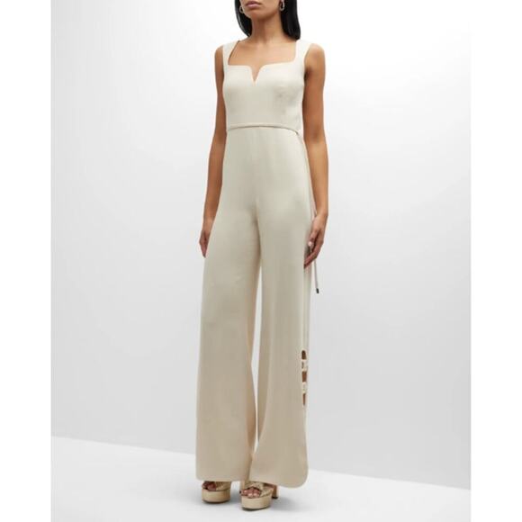 Alexis Cream Zila Sweetheart Neckline Wide Leg Jumpsuit XS MSRP $595 - Picture 1 of 14